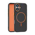 Funda iPhone con MagSafe Litchi Black/Orange Append