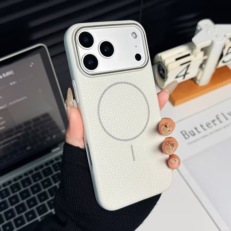 Funda iPhone 17 (Series) con MagSafe Litchi Vivid Rock Append