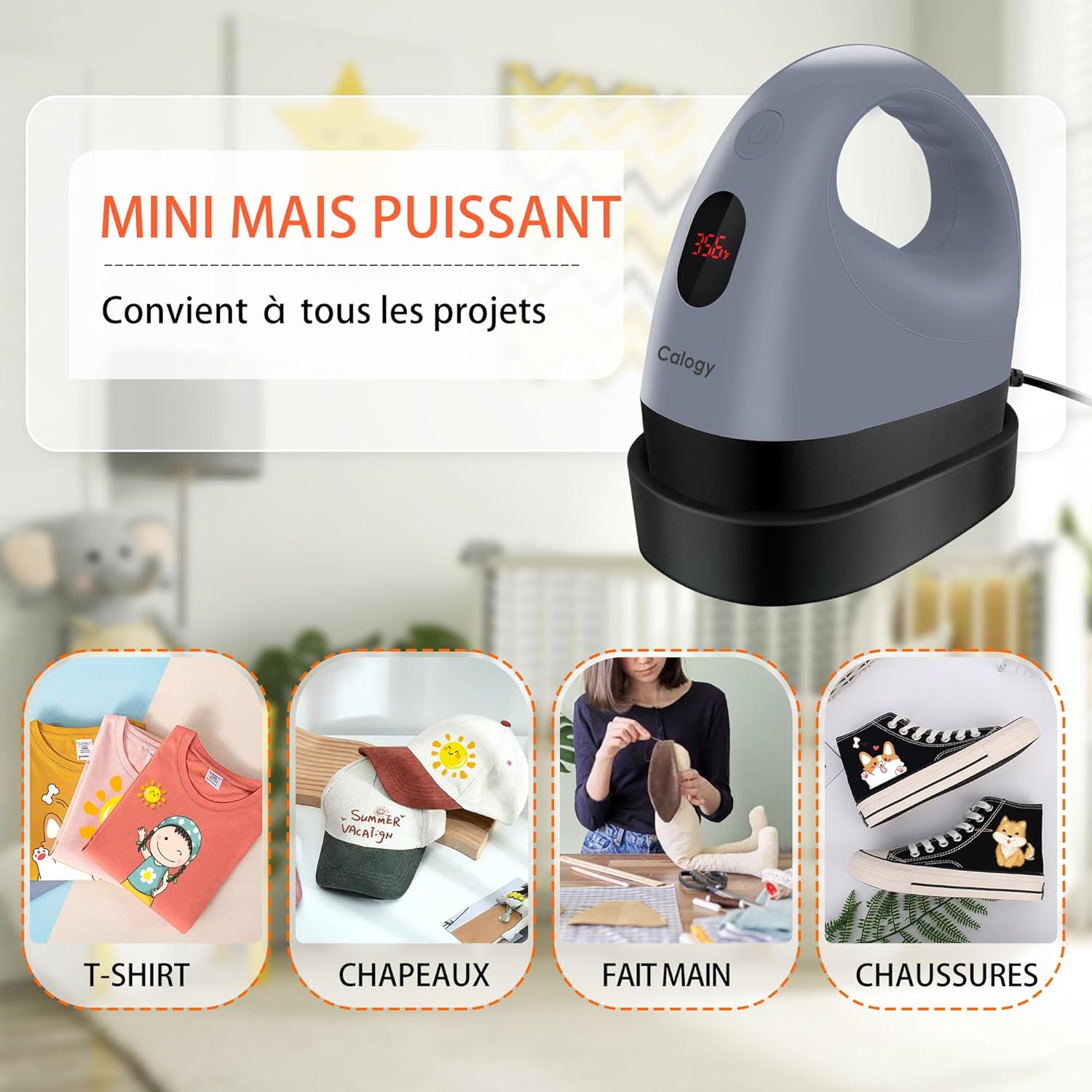 Calogy Mini Prensa De Calor De Calor 110-220v