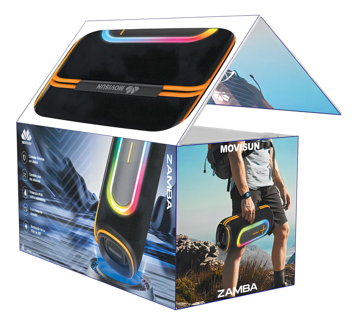 Parlante Inalámbrico Movisun Zamba 10w + 10w