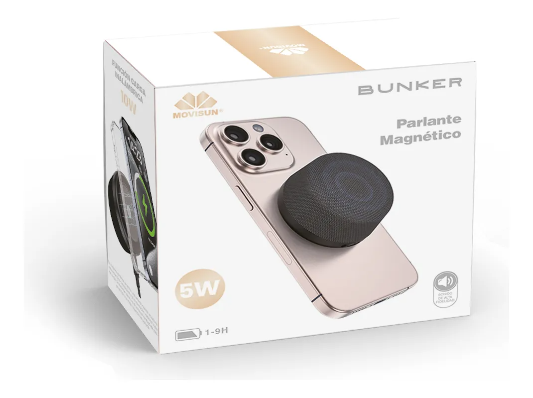 Parlante Magnético Bunker Movisun 5w