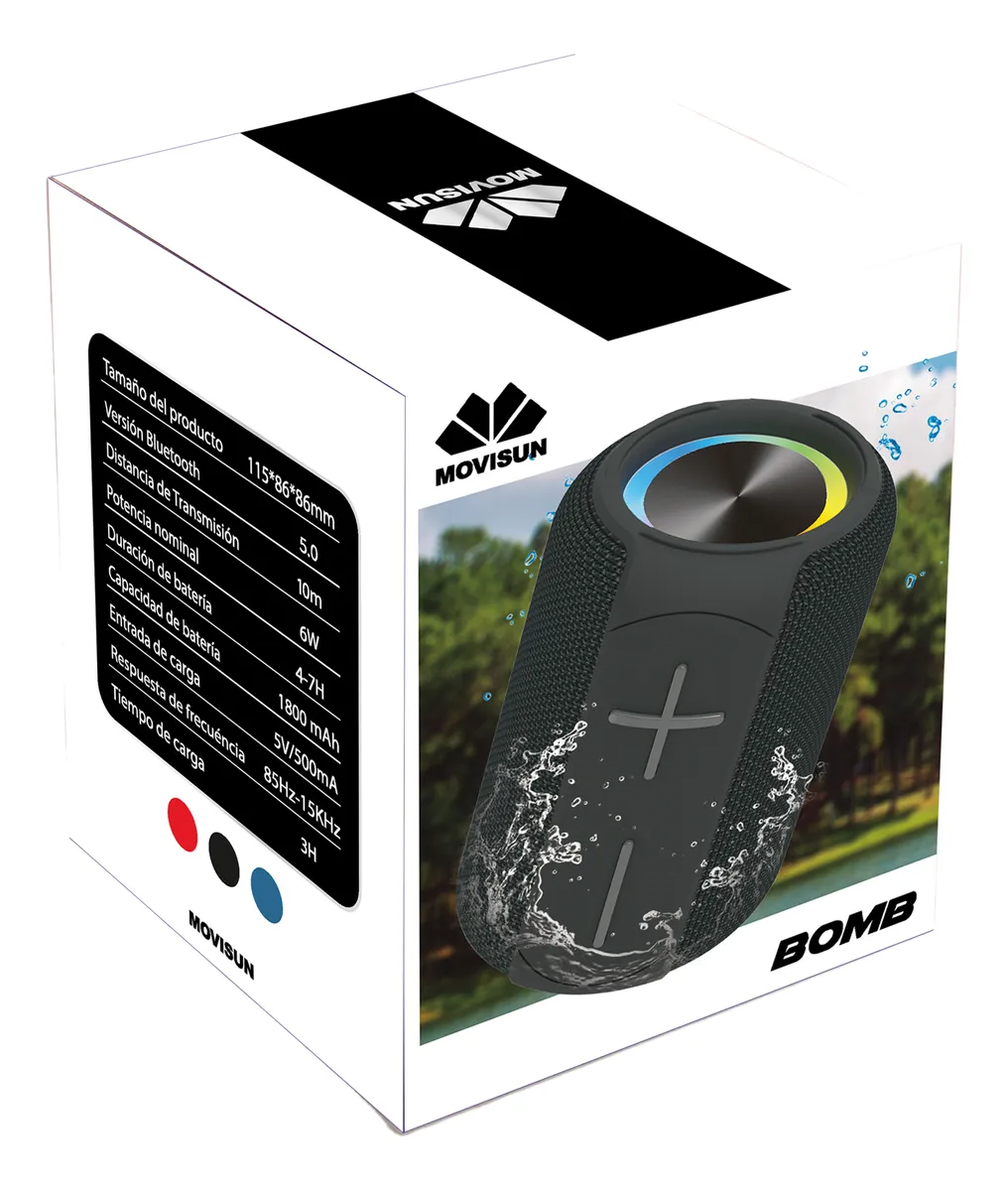 Parlante Inalámbrico Movisun Bomb Protección Ipx6