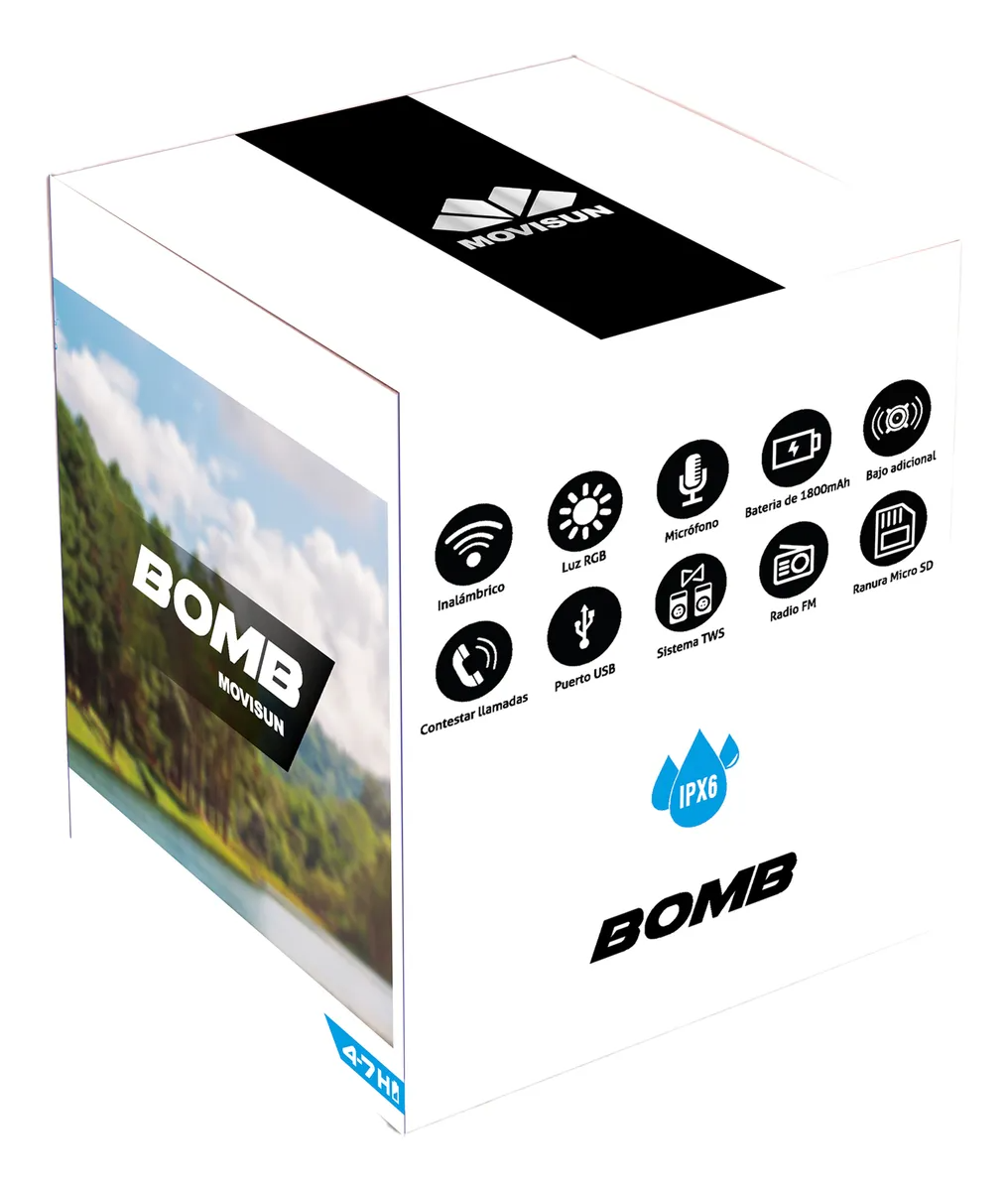 Parlante Inalámbrico Movisun Bomb Protección Ipx6